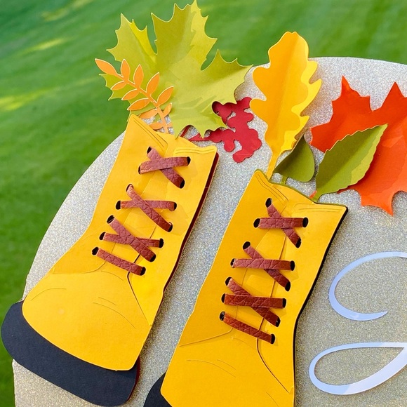 3D PaperCraft Decor Fall Autumn Wreath Hanging Sign “Hello Fall”- Brand New - Picture 3 of 5